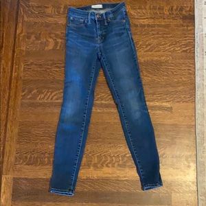 Madewell high rise skinny jeans 9” rise